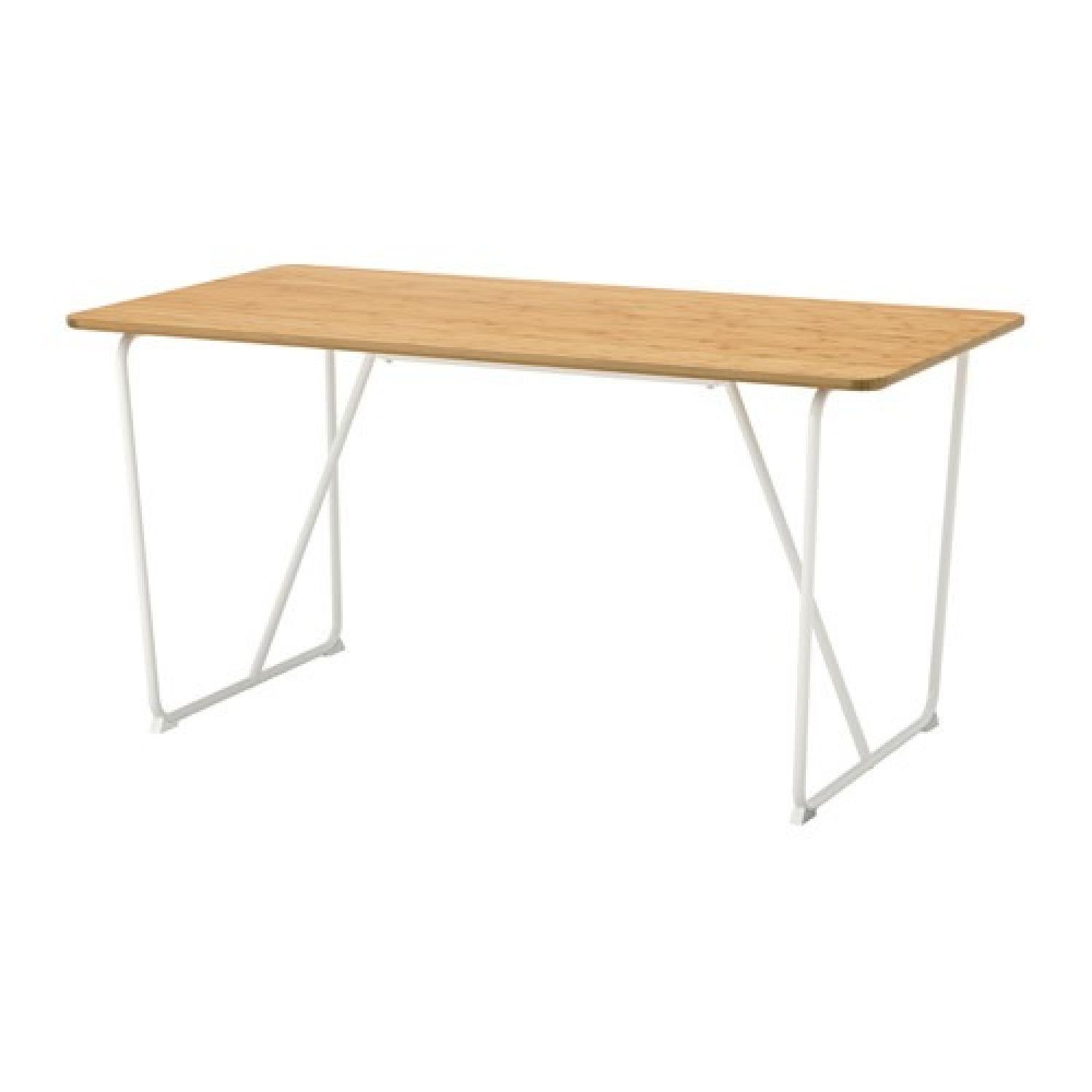 Ikea Ovraryd bamboe tafel - 150x78 cm, Huis en Inrichting, Tafels | Eettafels, Ophalen, Gebruikt, 50 tot 100 cm, 150 tot 200 cm