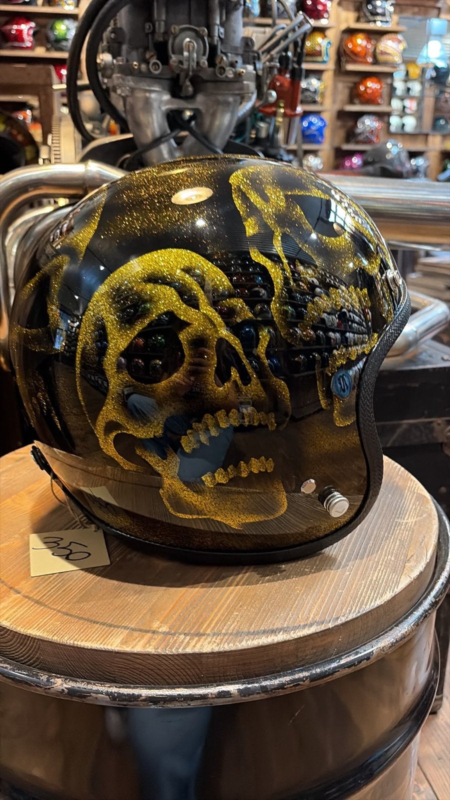 Exclusieve Cafe Racer/Harley Davidson Helm - Verheul Leather, Overige merken, Heren, Jethelm, Ophalen of Verzenden