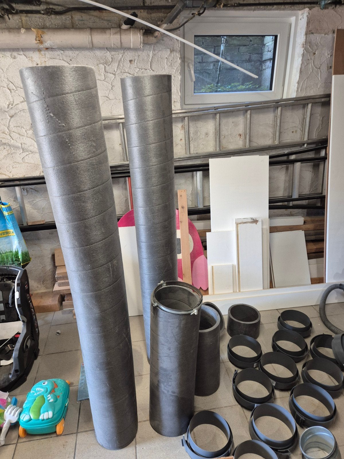 Ubbink Aerfoam buis 200mm - 2x 1.7m + 1x 78cm, Ophalen, Zo goed als nieuw, Ventilator en Afzuiger