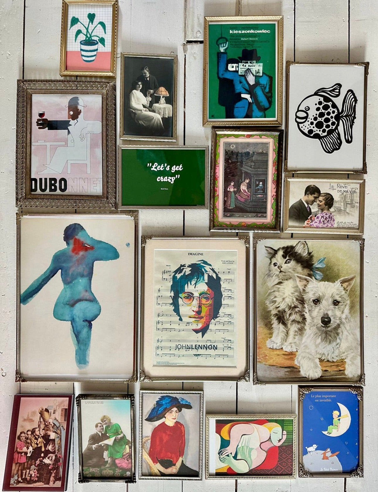 Fotolijst Lijstje Jyden antiek bol glas zilverkleur vintage, Ophalen of Verzenden