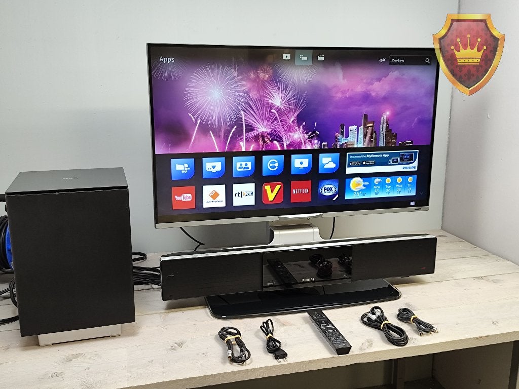Philips 42PUS7809 42 inch 4K Ambilight + HTS8100 Soundbar, Ophalen, Gebruikt, Philips, Nvt