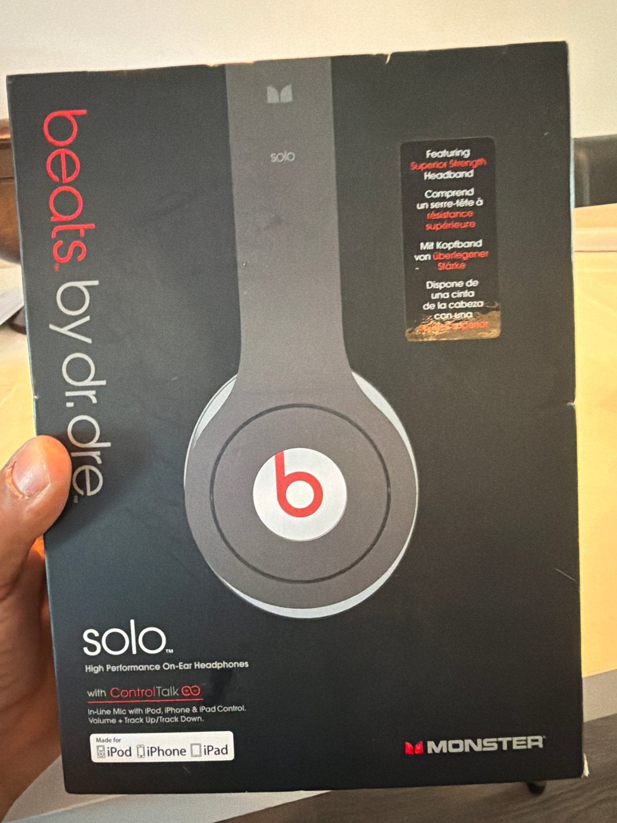 Beats by Dr. Dre Solo On-Ear Koptelefoon - Grijs, Audio, Tv en Foto, Koptelefoons, Gebruikt, Beats, On-ear, Ophalen of Verzenden