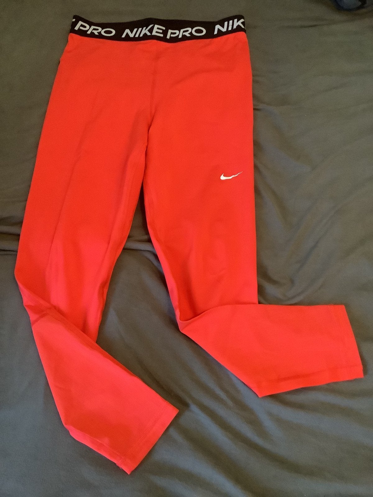 Nike Pro sportlegging - rood/Oranje- Maat M, Kleding | Dames, Sportkleding, Maat 38/40 (M), Oranje, Ophalen of Verzenden, Fitness of Aerobics