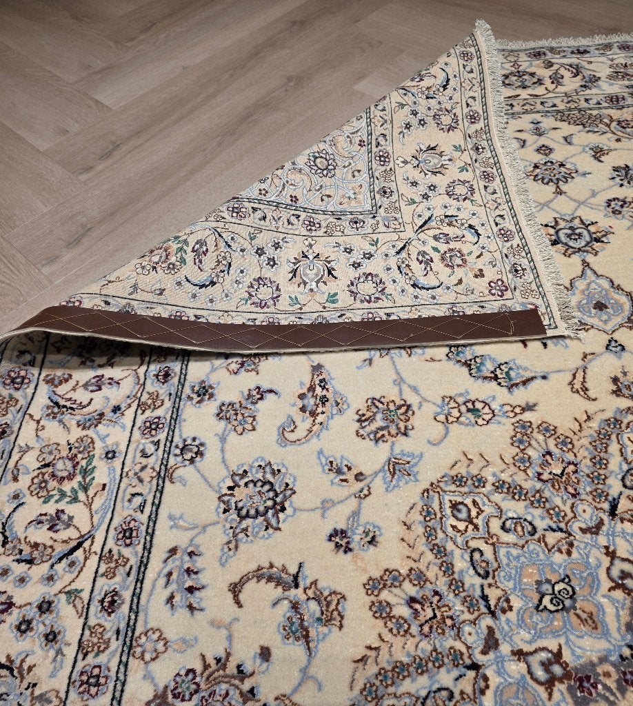 Perzisch tapijt Nain 220x150 (6La), Ophalen, 100 tot 150 cm, Perzisch, Blauw