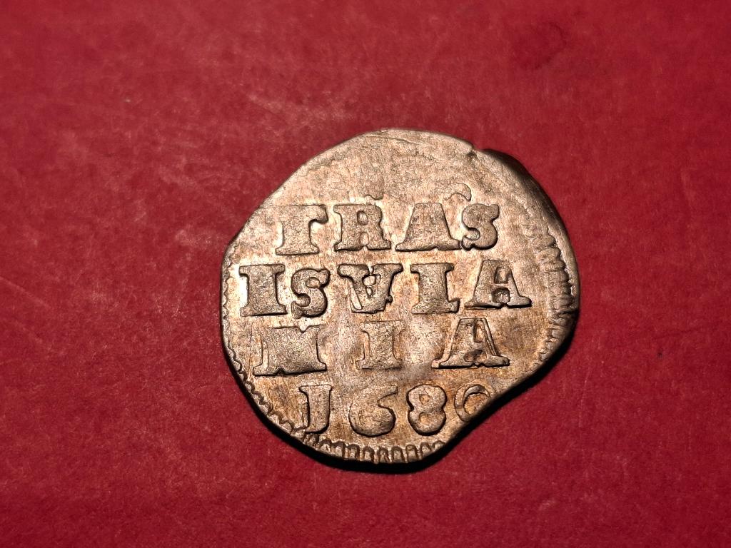 Dubbele stuiver 1680 Overijsel, Postzegels en Munten, Munten | Nederland, Vóór koninkrijk, Zilver, Ophalen of Verzenden, 10 cent