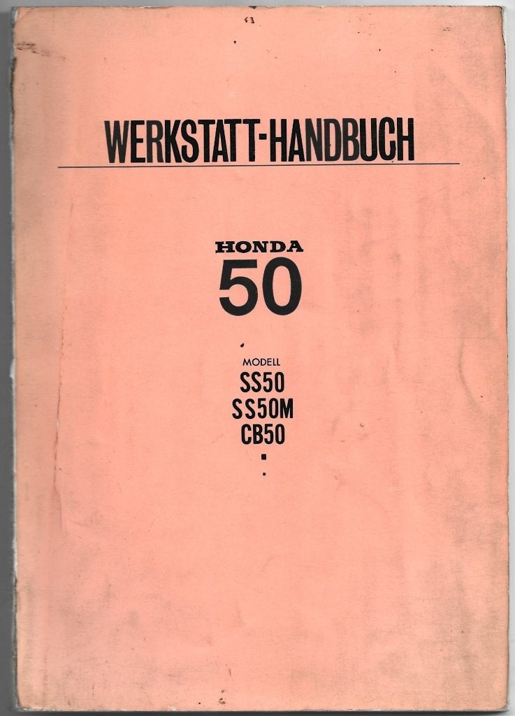 Honda SS50 SS50 M CB50 Werkstatt Handbuch werkplaatsboek, Ophalen of Verzenden, Gebruikt
