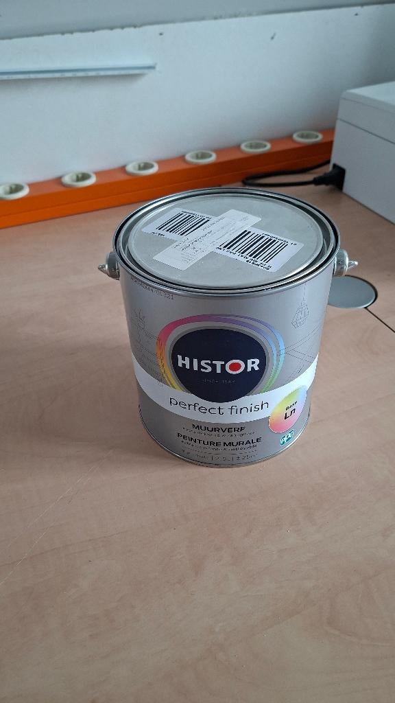 Histor Muurverf 2.5 liter olijfgroen. Ongeopend, Overige kleuren, Nieuw, Ophalen of Verzenden, Verf