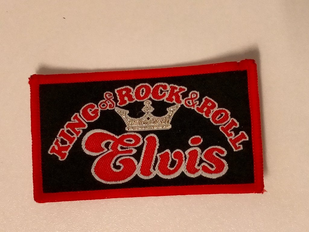 Elvis Presley king of Rock en Roll vintage patch embleem 3, Ophalen of Verzenden, Nieuw, Kleding