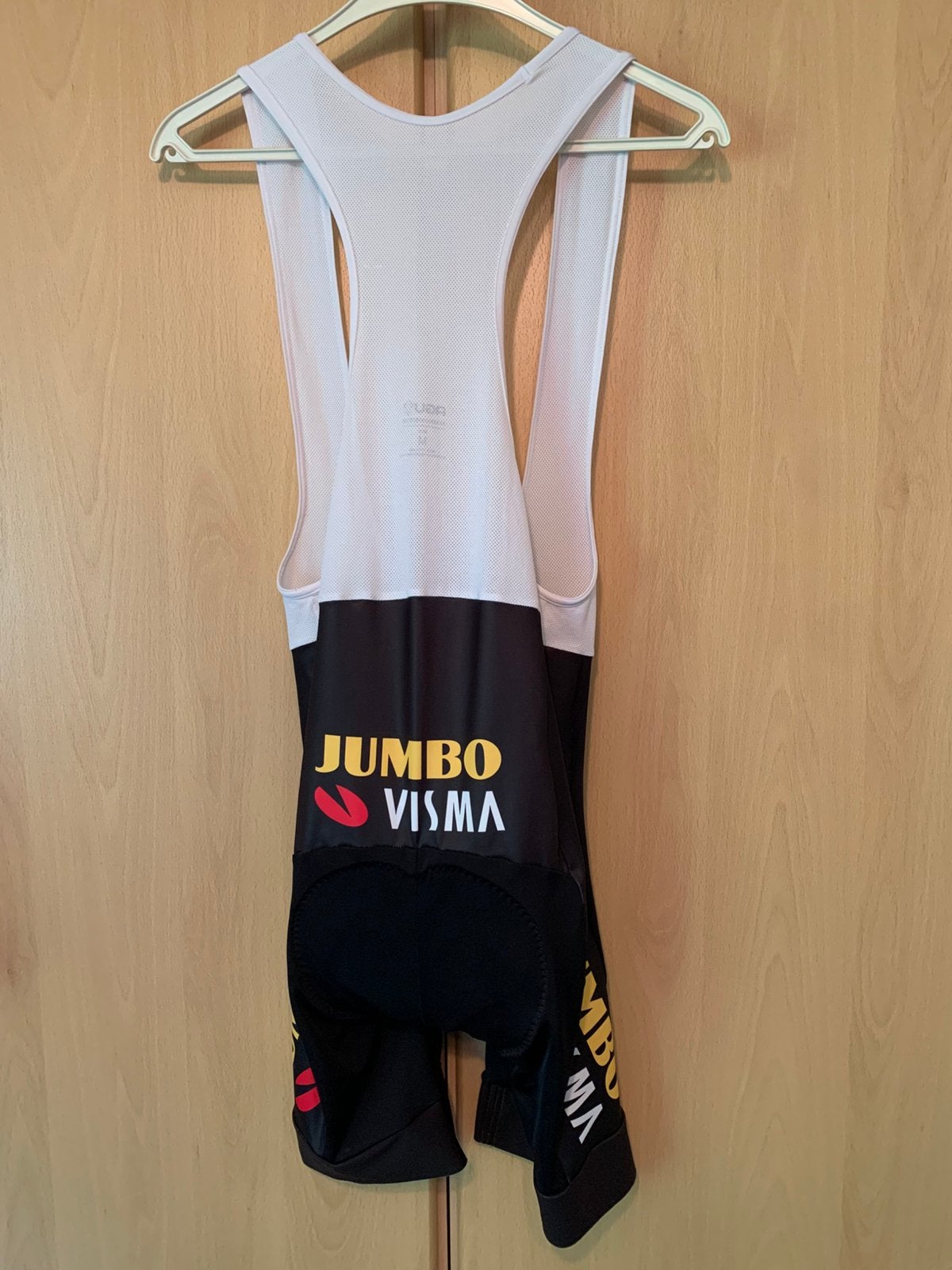Agu wielerbroek Jumbo / Visma M, Ophalen of Verzenden, Zo goed als nieuw, Bovenkleding, Heren