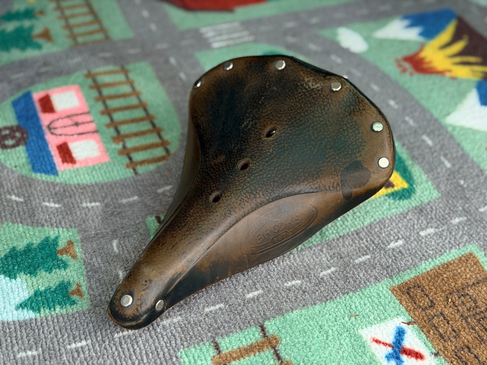 Brooks B67 Zadel - Klassiek Lederen Comfort, Fietsen en Brommers, Gebruikt, Leer, Ophalen of Verzenden, Zadel