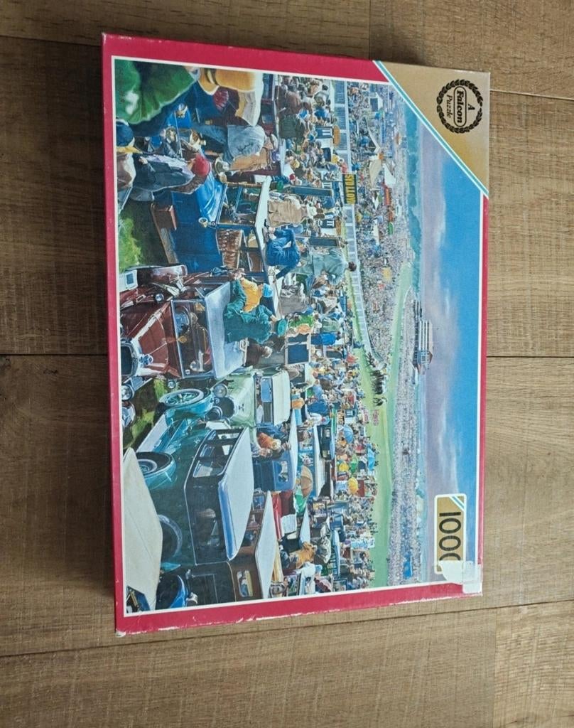Falcon Puzzel 1000 stukjes - Oldtimer Race, Ophalen of Verzenden, 500 t/m 1500 stukjes, Gebruikt, Legpuzzel
