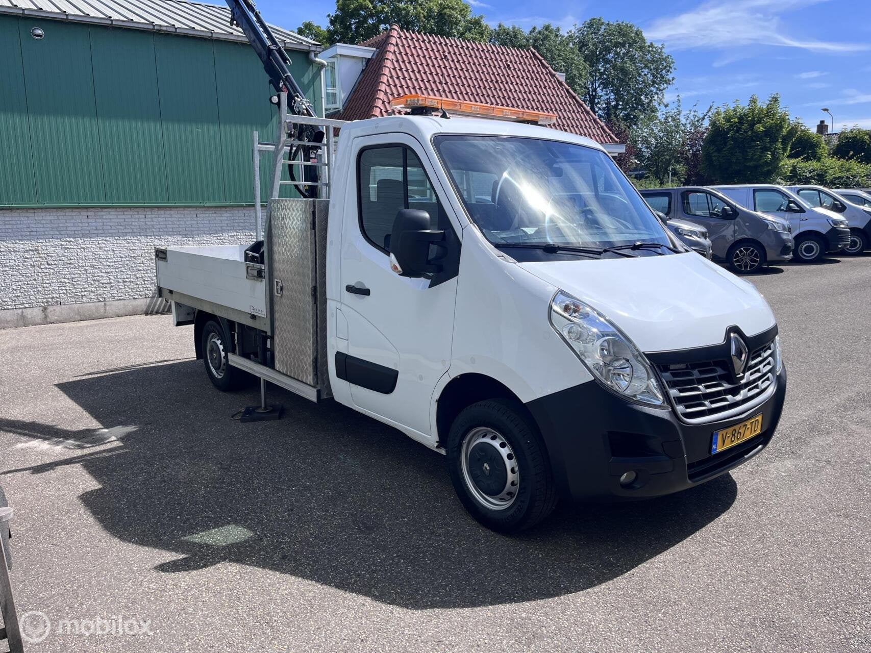 Renault Master open laadbak hydraulische kraan Pick up EURO6, 145 pk, Gebruikt, Euro 6, 4 cilinders