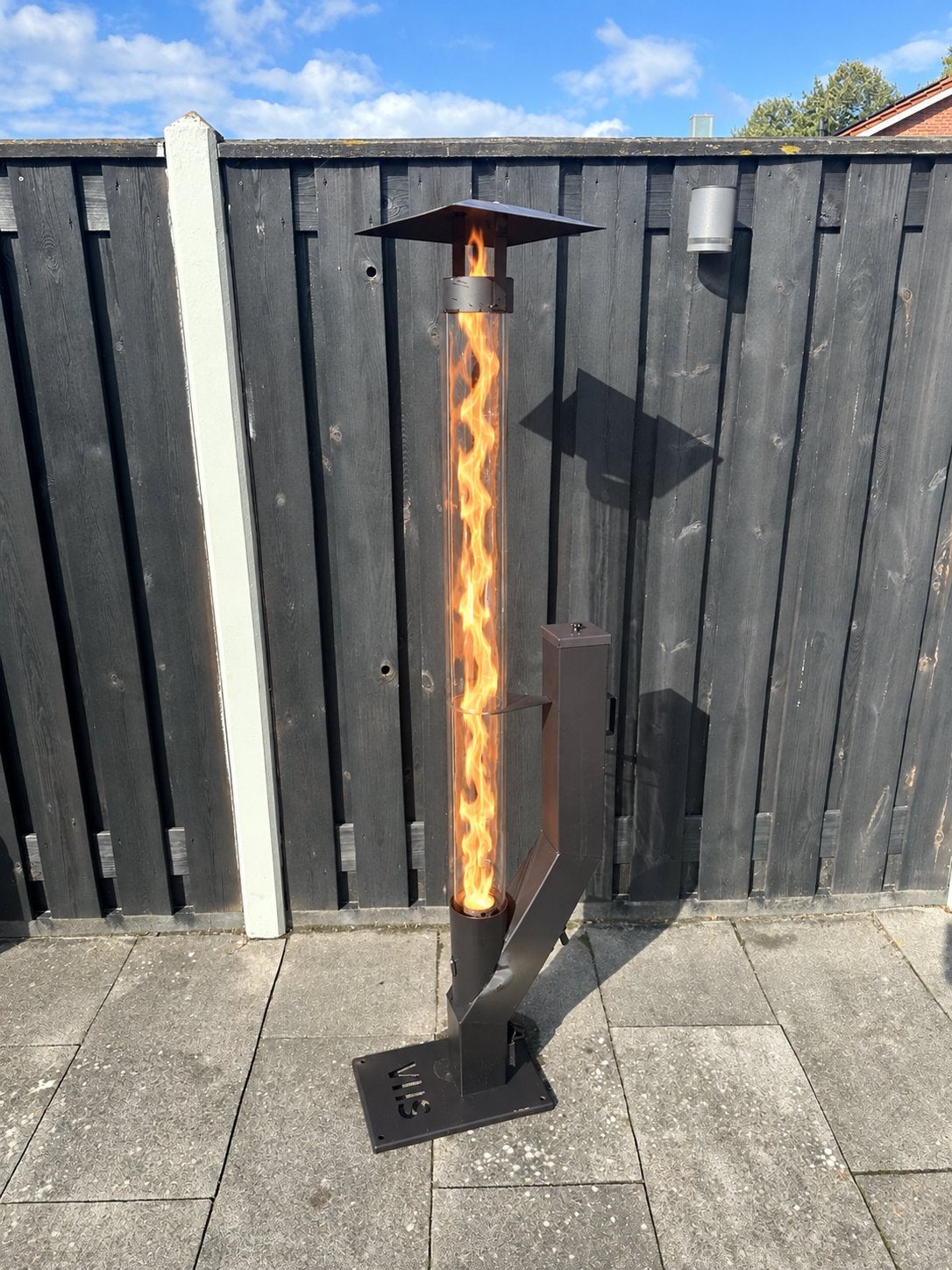 Terrasverwarmer VHS - Sfeervolle Vlamheater op pellets, Tuin en Terras, Ophalen of Verzenden, Zo goed als nieuw, Waterbestendig