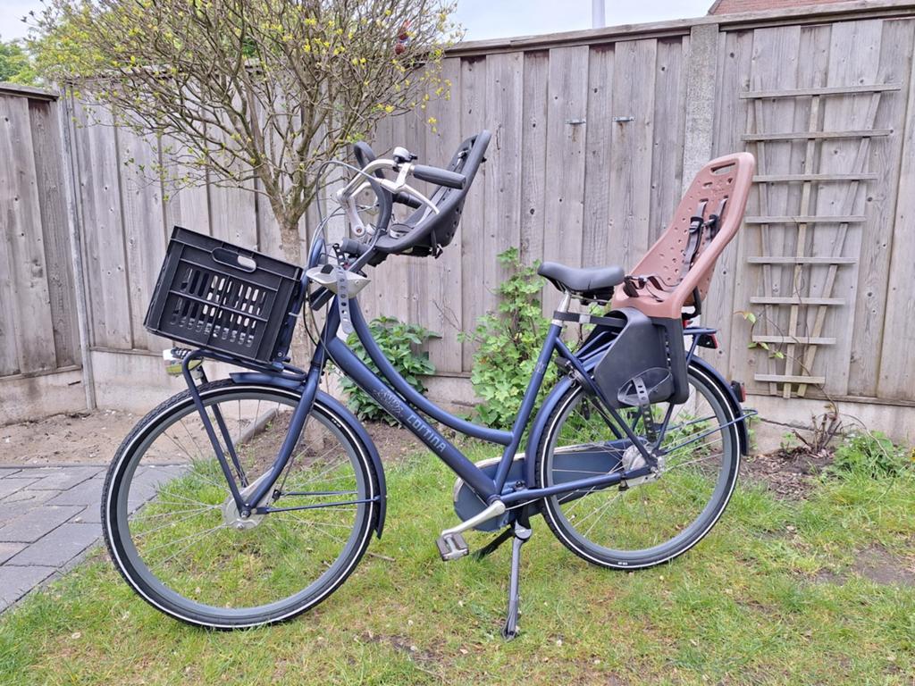 Nette Cortina moederfiets + 2x Yepp zitje, Fietsen en Brommers, Fietsen | Dames | Damesfietsen, 53 tot 56 cm, Versnellingen, Zo goed als nieuw