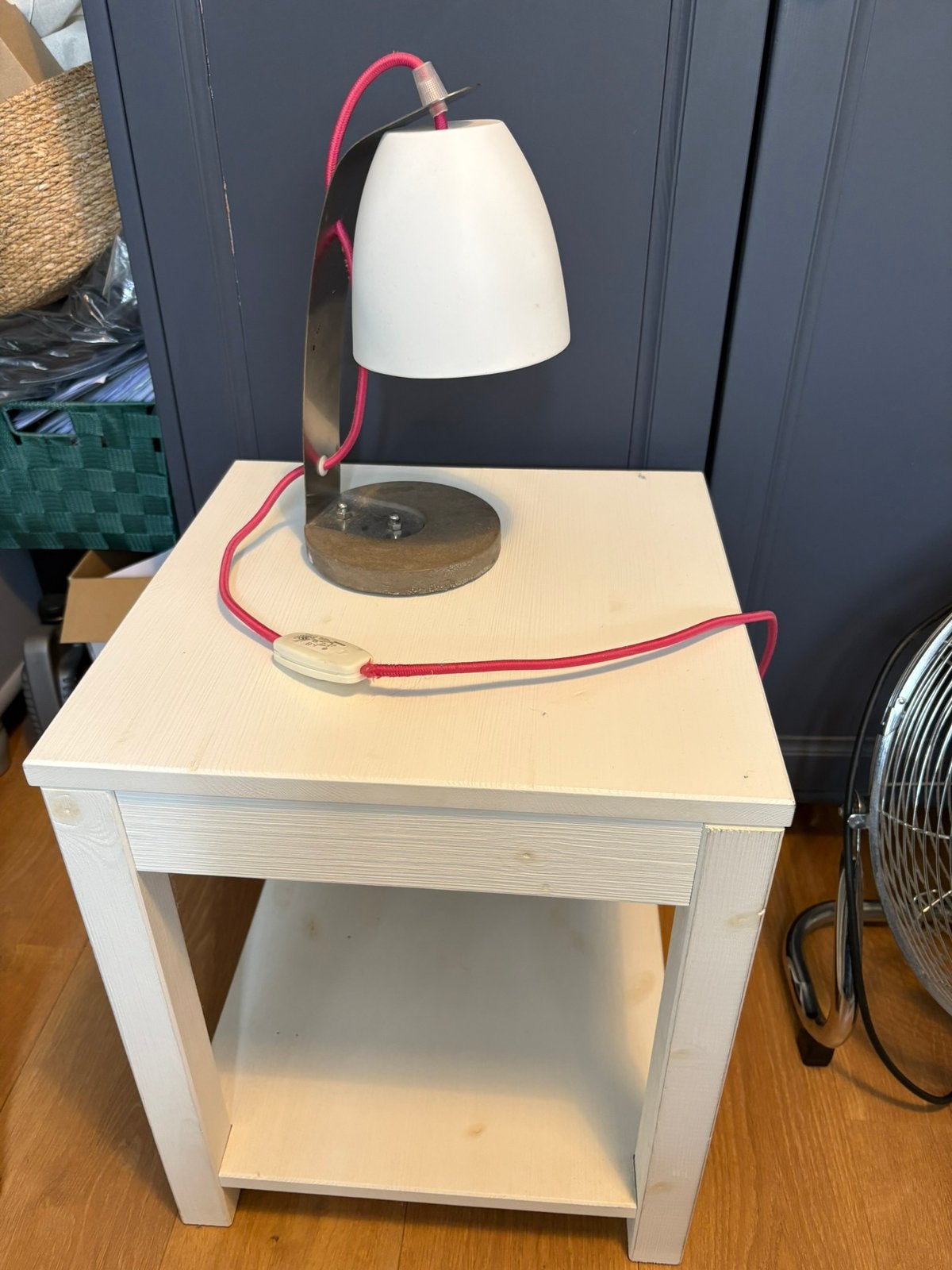 2 nachtkastjes incl 2 nachtlampjes, Ophalen, Zo goed als nieuw, Minder dan 45 cm, Minder dan 55 cm