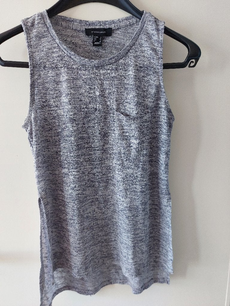 grijs mouwloos shirt Atmosphere maat 38, Kleding | Dames, Zonder mouw, Grijs, Gedragen, Ophalen