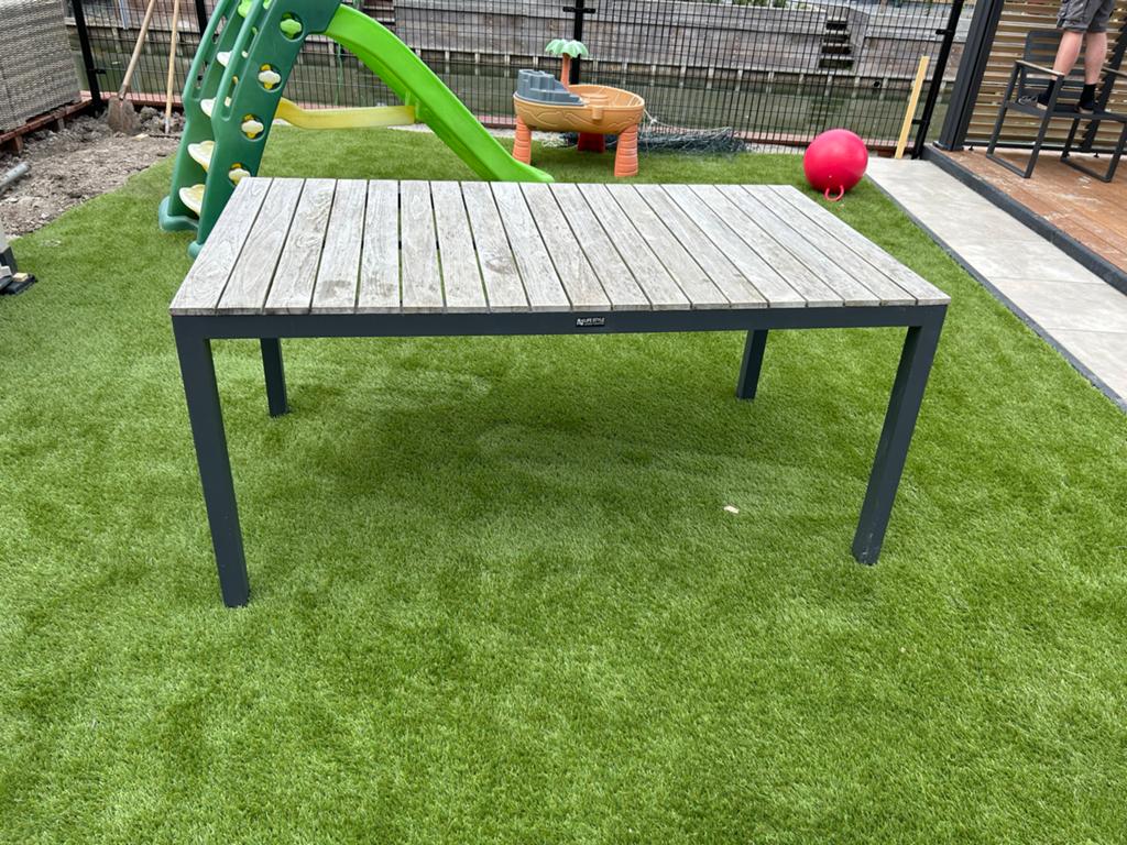 Teak houten eettafel 3 jaar oud, Tuin en Terras, Tuintafels, Ophalen, Gebruikt, Rechthoekig, Hout