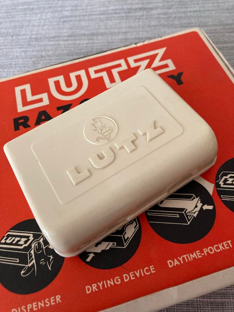 Vintage Lutz scheermes Houder, Ophalen of Verzenden, Zo goed als nieuw, Overige typen