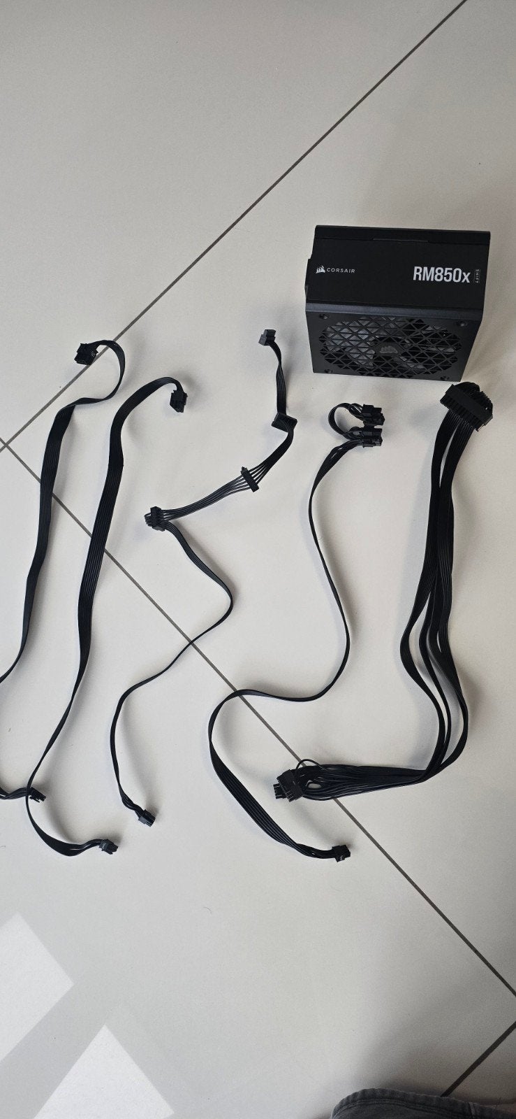 Corsair RM850x SHIFT Voeding met Modulaire Kabels, Ophalen of Verzenden, Gebruikt