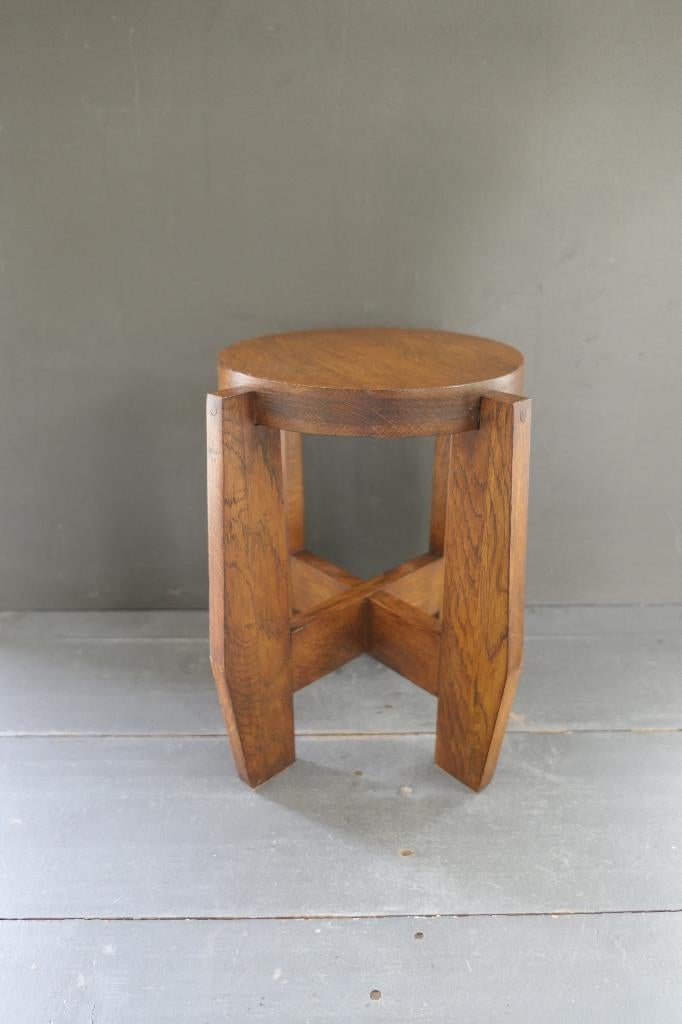Art Deco bijzet tafel hout, 45 tot 60 cm, Minder dan 55 cm, Verzenden, Rond