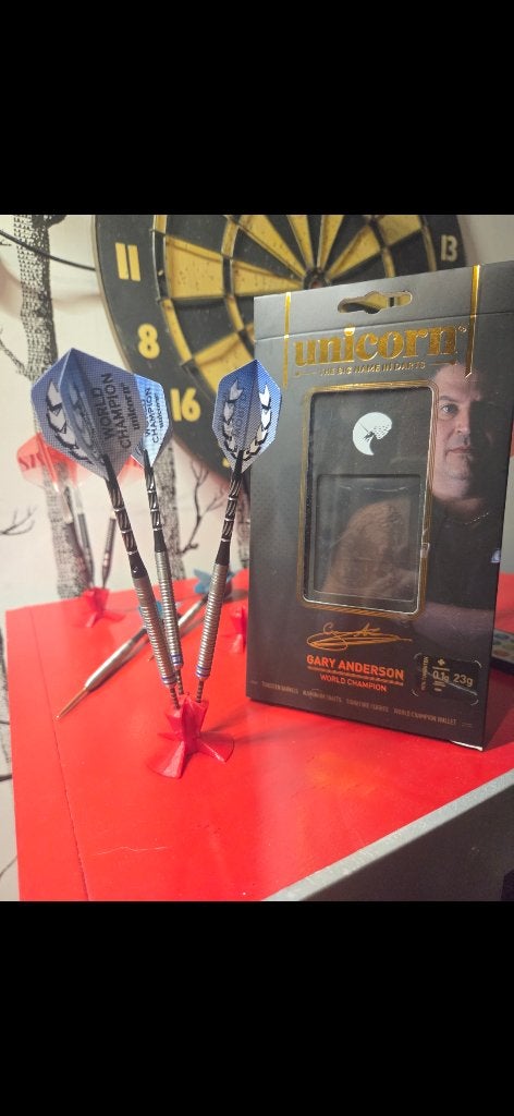 Gary anderson 23 gr, Sport en Fitness, Darts, Ophalen of Verzenden, Zo goed als nieuw, Pijlen