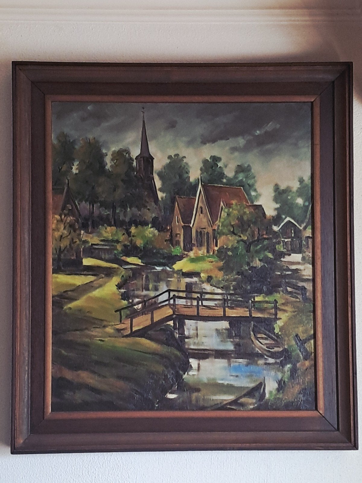 Schilderij dorpsgezicht Laetus Groothuizen, Ophalen