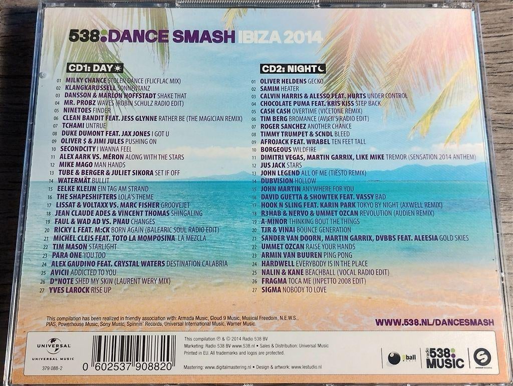 538 Dance Smash Ibiza 2014 [2 CD], Cd's en Dvd's, Cd's | Verzamelalbums, Ophalen of Verzenden, Zo goed als nieuw, Dance