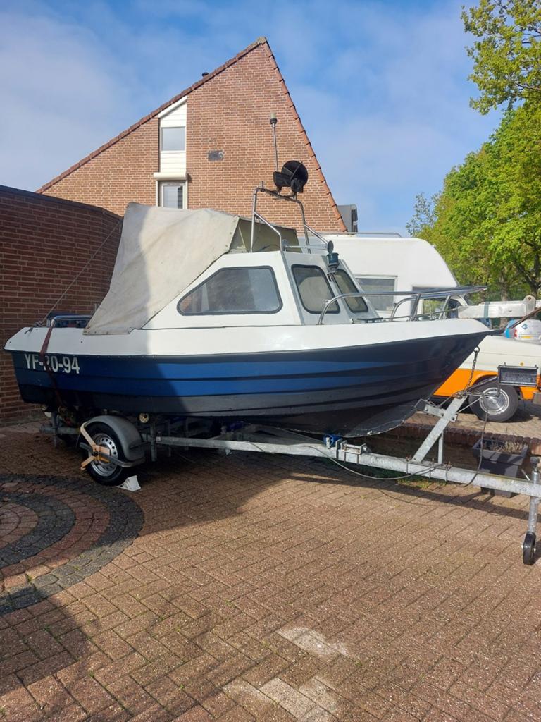 Crescent Visboot met Yamaha 55 PK buitenboordmotor, Watersport en Boten, Ophalen, Overige merken, Gebruikt, Buitenboordmotor