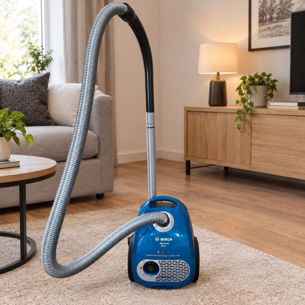 Krachtige Bosch MoveOn Mini Stofzuiger Blauw – Goede staat, Witgoed en Apparatuur, Gebruikt, Bosch, Niet ingevuld, Ophalen of Verzenden