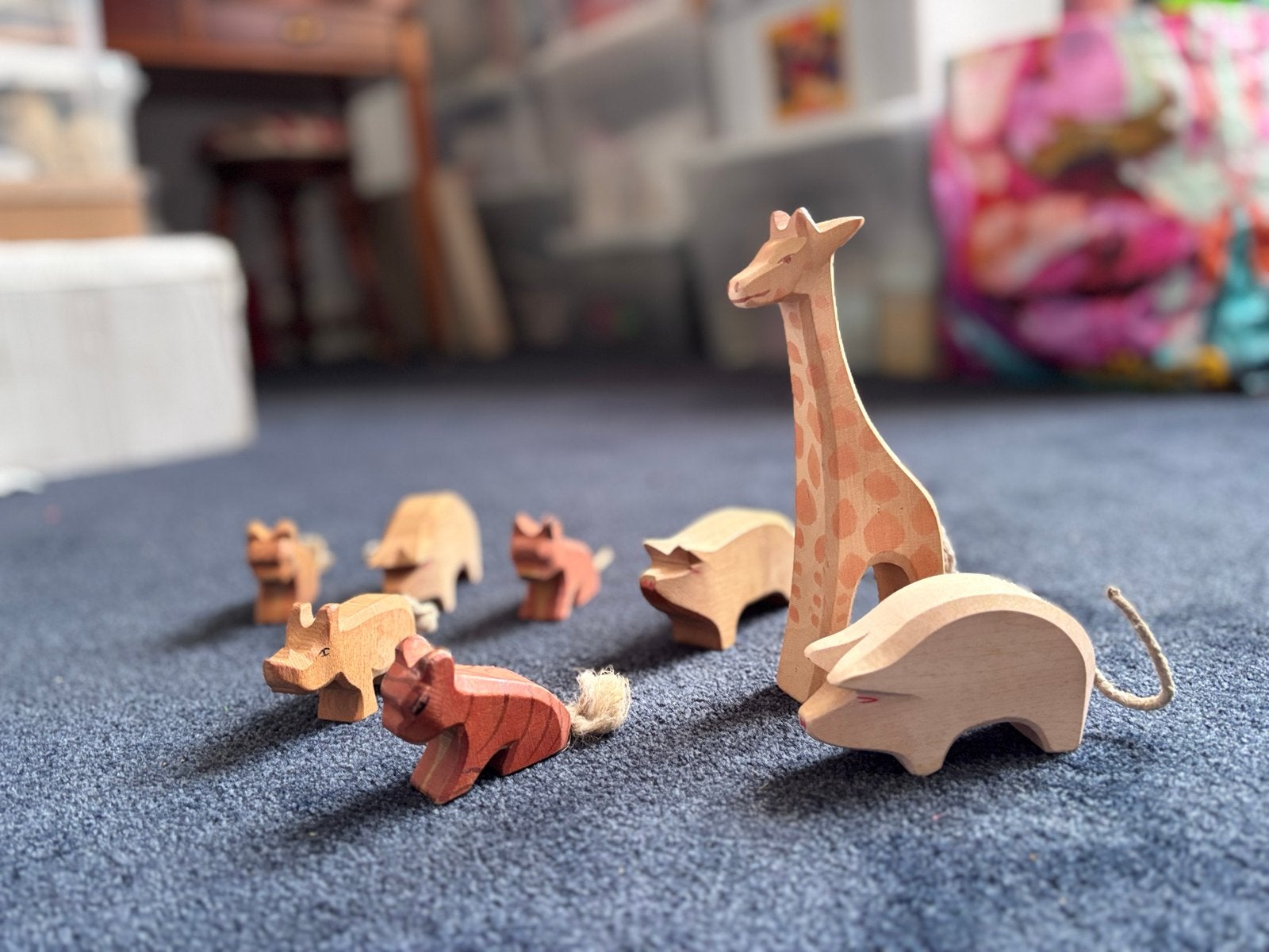 Ostheimer Dierenfiguren Collectie - Houten Speelgoed, Kinderen en Baby's, Ophalen of Verzenden, Gebruikt, Overige typen