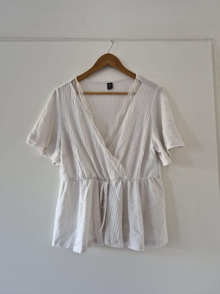 Blouse Shein maat XL dames - wit, Wit, Maat 46/48 (XL) of groter, Ophalen of Verzenden, Zo goed als nieuw
