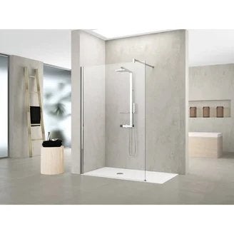 Novellini Kuadra Inloopdouche 180x200cm Silver Satin. Nieuw!, Ophalen, Nieuw, Glas, Douche