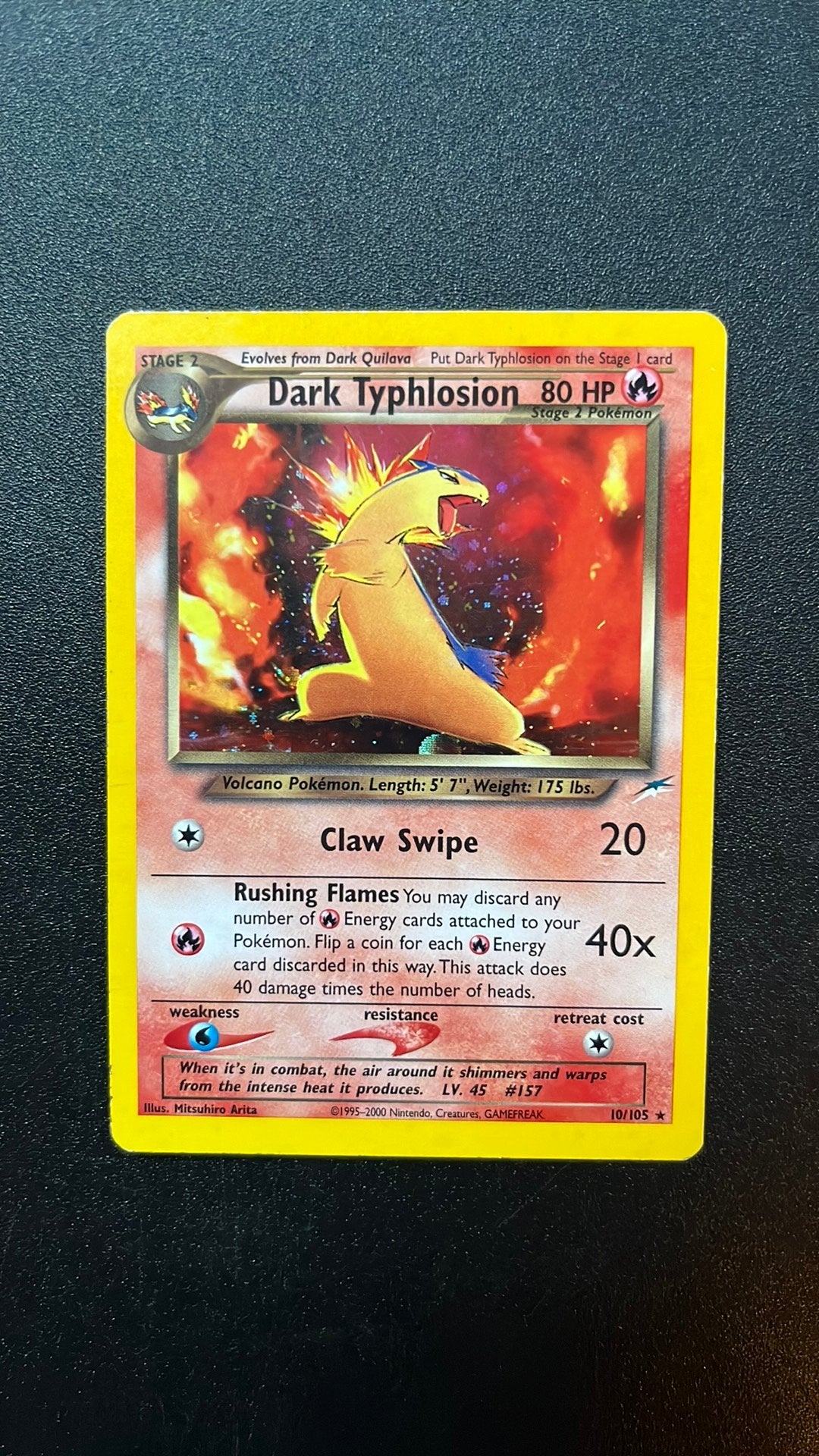 Dark typhlosion Holo Neo Destiny, Ophalen of Verzenden, Zo goed als nieuw