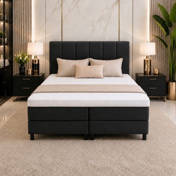 Boxspring Lumina Royale 160/180 NIEUW! Afhalen & Bezorging, Ophalen, Zwart, 180 cm, 200 cm