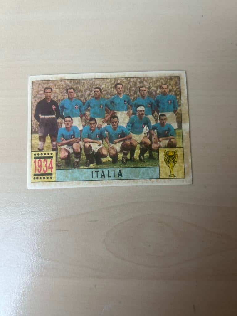 Panini Mexico 70 Plaatje Italië WK 1934, Ophalen of Verzenden, Gebruikt, Plaatje