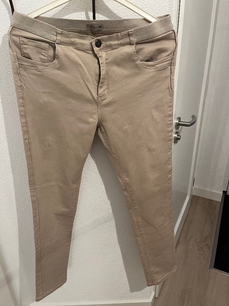 Para Mi Nikita zgan beige broek high Waist 44/30, Para Mi, Verzenden, Beige, Maat 42/44 (L)