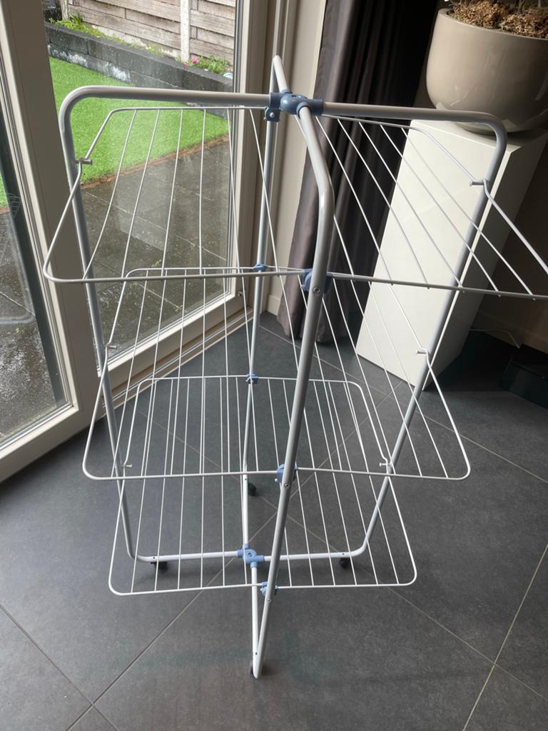 Handig opvouwbaar wasrekje met 3 lagen, Ophalen, Zo goed als nieuw, Wasrek