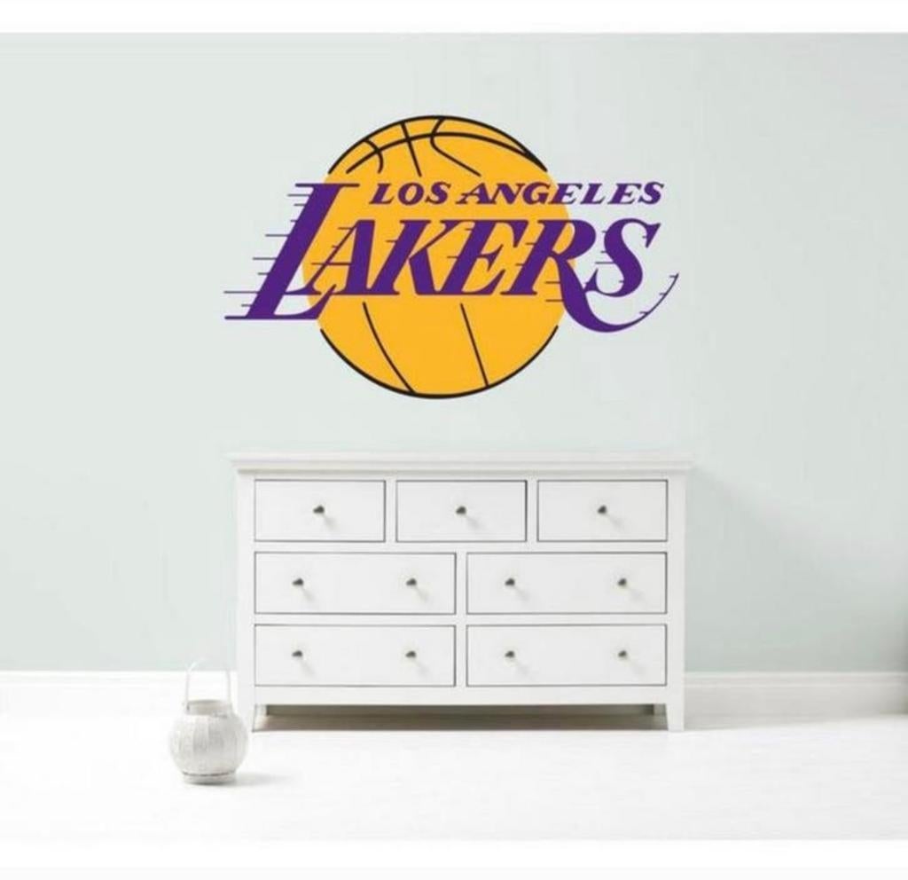 LOS ANGELES LAKERS NBA muur auto bus sticker 45cm Basketbal, Ophalen of Verzenden, Nieuw, Sport