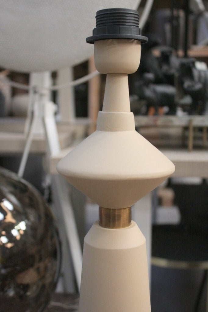 Tafellamp lampvoet ILVAR Light & Living beige & brons, Met schakelaar, Overige kleuren, Zo goed als nieuw, E27 (groot)