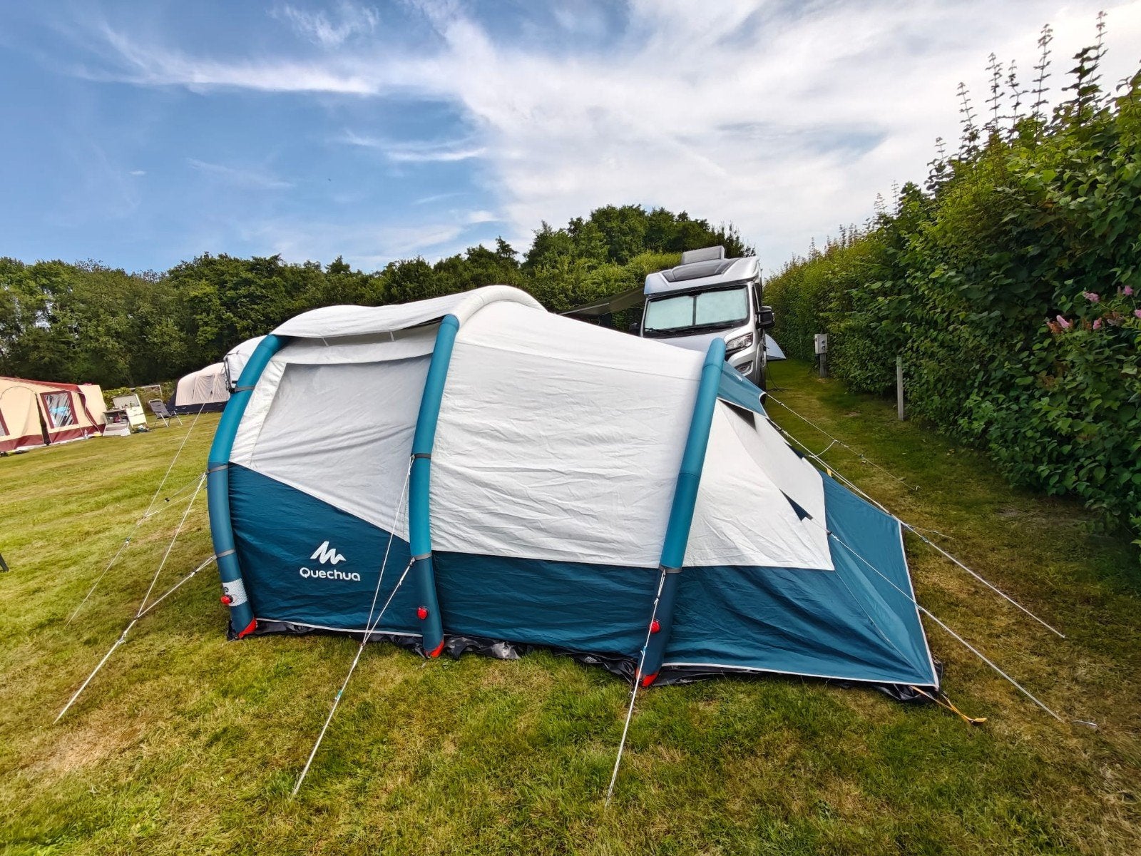Quechua Air Seconds 4.1 Fresh & Black opblaasbare tent, Caravans en Kamperen, Tenten, Ophalen, Tot en met 4