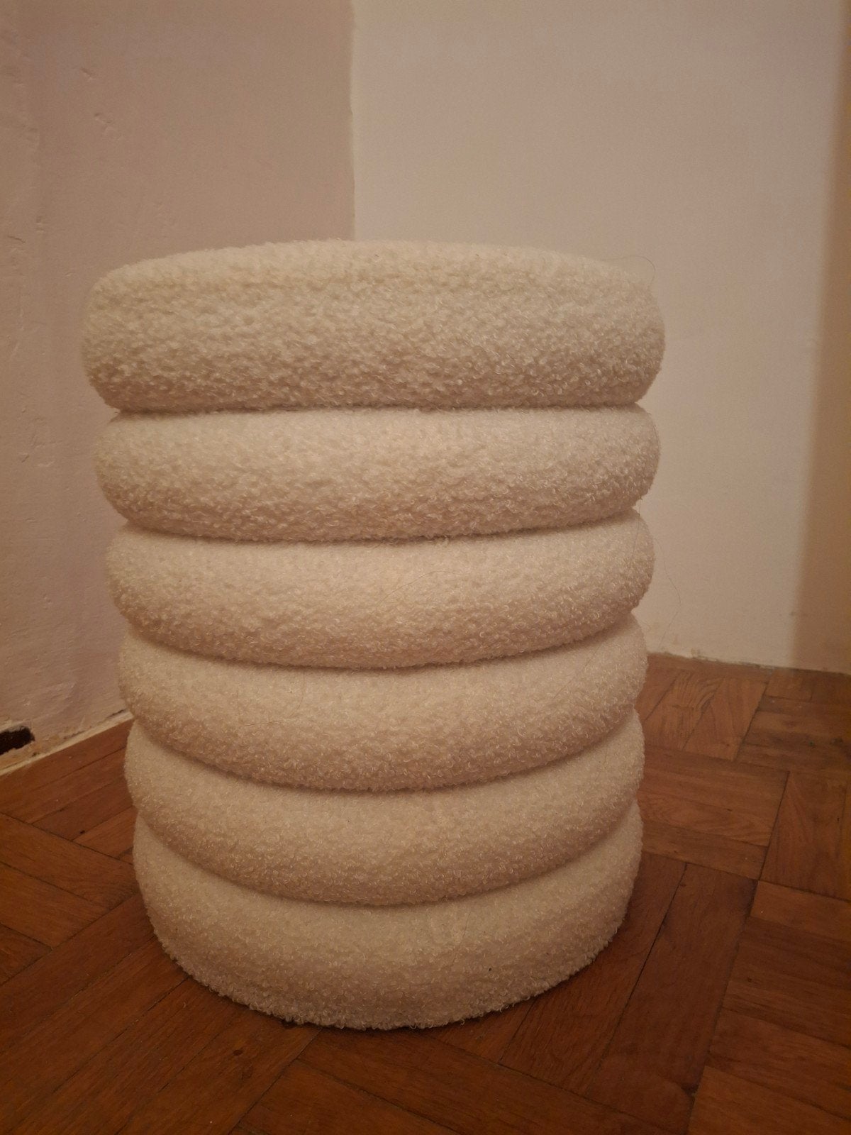 Teddy poef, Ophalen, Minder dan 50 cm, Rond, Minder dan 50 cm
