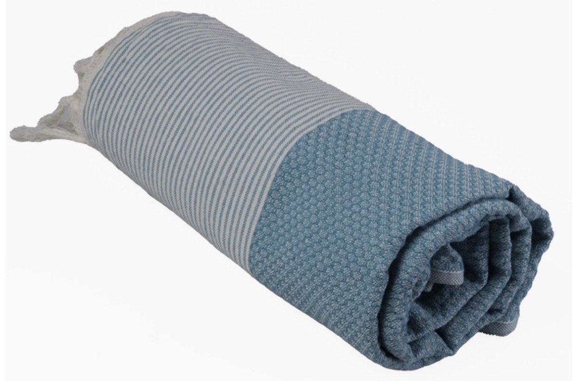 Turquoise Hamamdoek - Zo goed als nieuw, Overige merken, Badlaken, Zo goed als nieuw, Verzenden