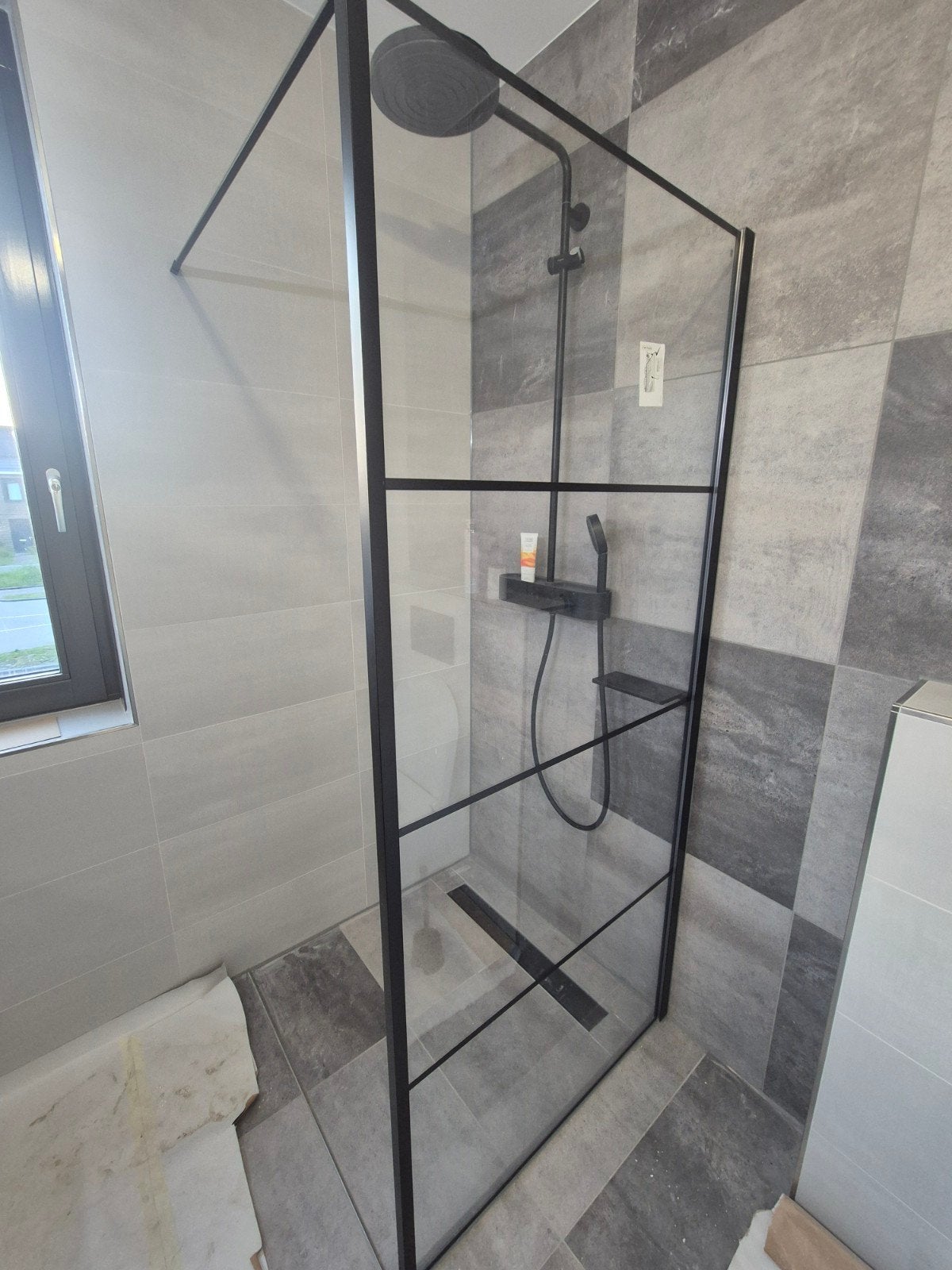 Huppe Select Plus zijwand black edition 90x200cm, Doe-het-zelf en Verbouw, Sanitair, Ophalen of Verzenden, Zo goed als nieuw, Douche