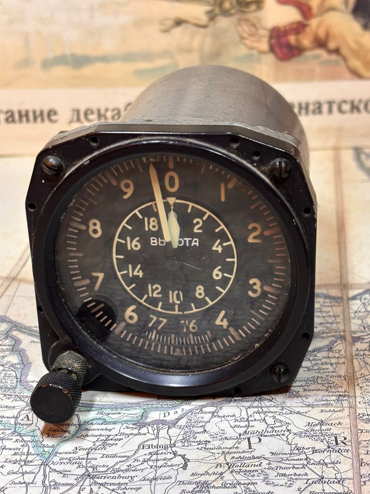 Originele Sovjet Altimeter Hoogtemeter (VD-20 / ВД-20) –USSR, Ophalen of Verzenden, Luchtmacht, Overige gebieden, Overige typen