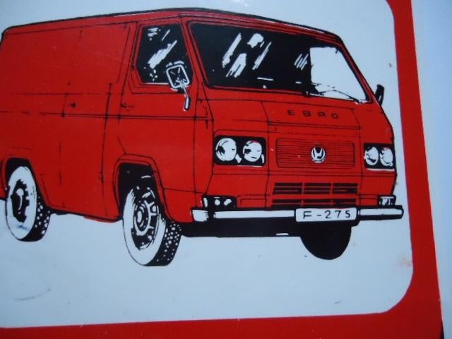 sticker oud FORD Bus Autobus camper Ebro retro roosendaal, Verzenden, Zo goed als nieuw, Bedrijf of Vereniging