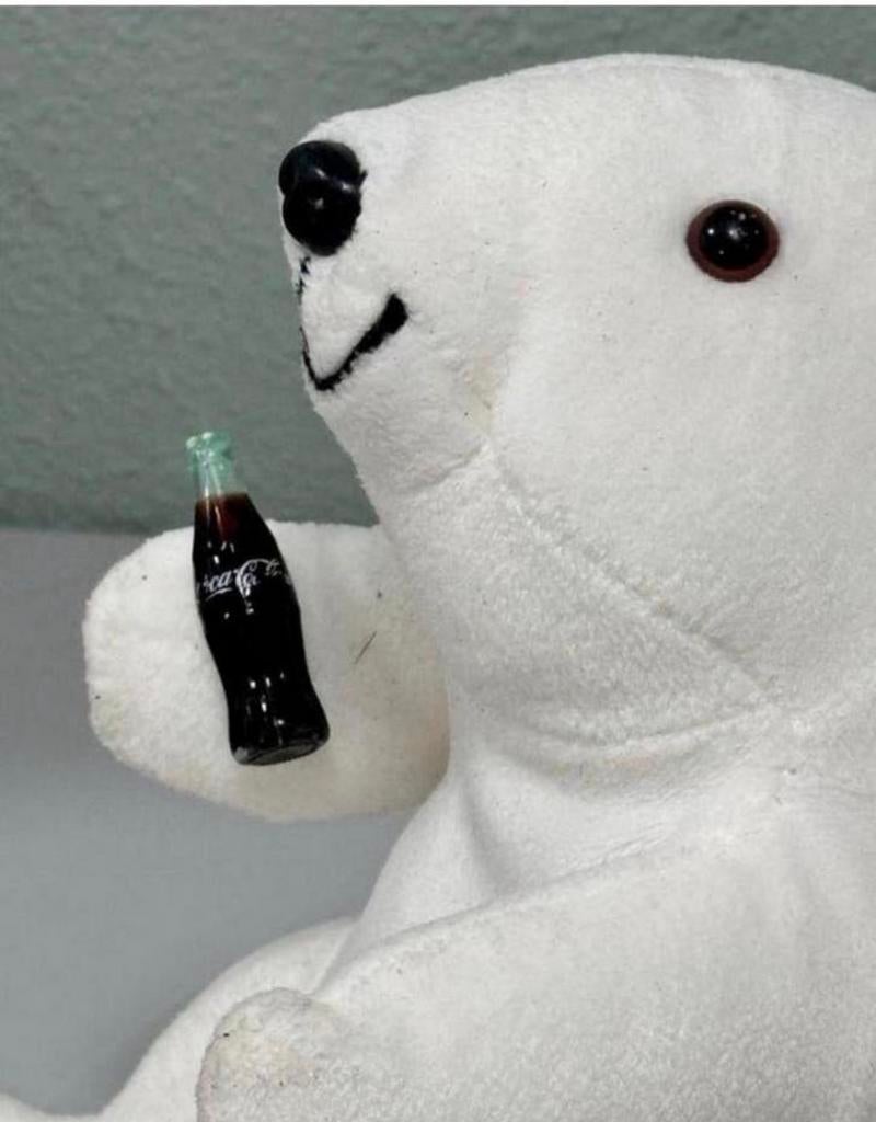Vintage Coca-Cola beer plush 1997 Polar bear ijsbeer knuffel, Overige typen, Ophalen of Verzenden, Zo goed als nieuw, H