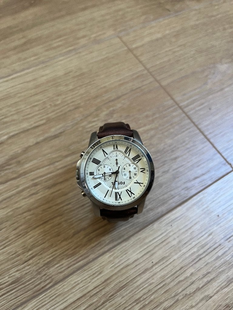 Horloge Fossil (FS4735), Ophalen of Verzenden, Gebruikt, Leer, Overige merken