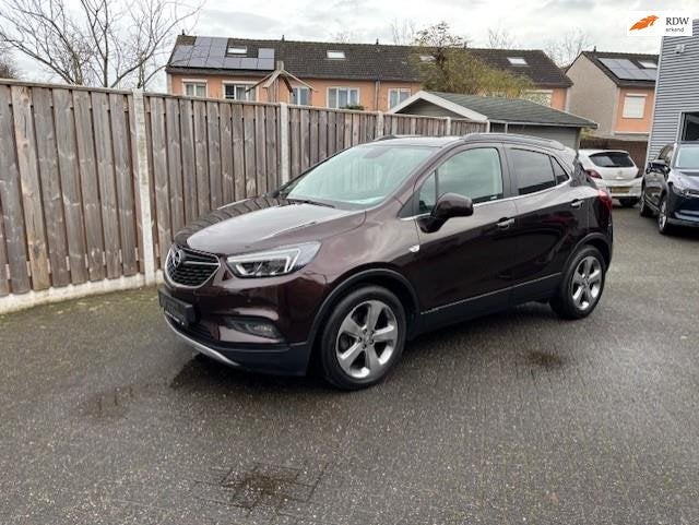 Opel Mokka X 1.4 Turbo 4x4 Innovation leder navi trekhaak 15, Auto's, Opel, Gebruikt, Zwart, Bruin, Leder