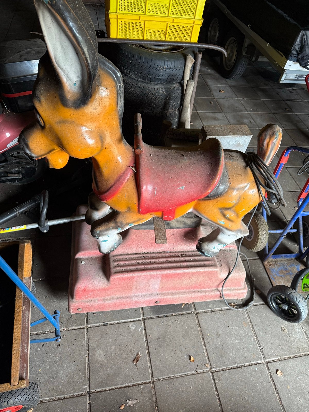 Antieke Kiddy Ride Ezel - Vintage Speelautomaat, Ophalen