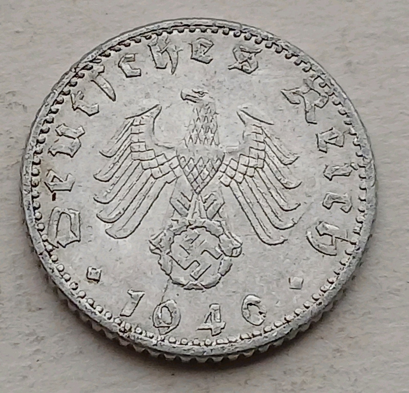 50 Reichspfennig 1940A Nazi Duitsland Oude Munt WO2 Swastika, Ophalen of Verzenden, Overige soorten, Duitsland, Overige typen